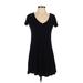 Forever 21 Casual Dress - Shift: Black Solid Dresses - Women's Size X-Small