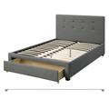 FB Erin Queen Tufted Storage Bed Upholstered/Revolution Performance Fabrics® in Gray | 42 H x 60 W x 80 D in | Wayfair PB330Q-GY