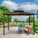 Paragon-Outdoor Barcelona 10 Ft. W x 12 Ft. D Aluminum Patio Gazebo w/ Mosquito Netting & Privacy Curtains /Soft-top in Gray | Wayfair GZ584ECK2