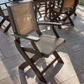 POLYWOOD® Coastal Folding Outdoor Chair Plastic/Resin/Sling | 37.25 H x 24.75 W x 26.5 D in | Wayfair 9000-BL912
