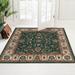 Brown/Green 63 x 63 x 0.51 in Area Rug - Lark Manor™ Ville Oriental Area Rug in Green/Brown Polyester | 63 H x 63 W x 0.51 D in | Wayfair