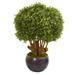 World Menagerie Artificial Boxwood Topiary in Pot Silk/Plastic/Metal | 38 H x 30 W x 30 D in | Wayfair DD3C019D5000440382855928CCA4C5FB