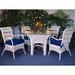 Highland Dunes Cabery Square 4 - Person 42" Long Outdoor Dining Set w/ Cushions Glass in White | Wayfair 17103BB8C49747C28520CB7774603D74