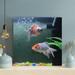 Bayou Breeze Orange & White Fish In Water 21 - Wrapped Canvas Painting Canvas in Orange/White | 12 H x 12 W x 2 D in | Wayfair