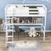 Demri Twin Loft Bed w/ Built-in-Desk by Harriet Bee in White | 73 H x 43 W x 79 D in | Wayfair 1D6C7966FA4E42F9BE849DD8FB02F20C