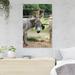 Gracie Oaks 3_A Gray Donkey By Fence On Farm - 1 Piece Rectangle Graphic Art Print On Wrapped Canvas in Gray/Green | 14 H x 11 W x 2 D in | Wayfair