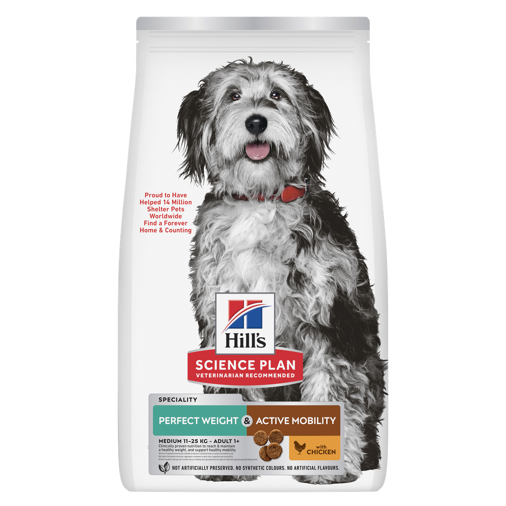 Hill's Science Plan Adult Perfect Weight & Active Mobility Medium con Pollo - 2,5 kg