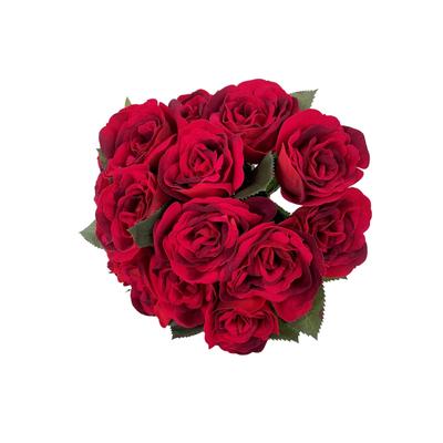 Velvet Rose Bouquet Red x15 - N/A