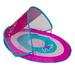 SwimWays Baby Spring Inflatable Round Pool Float w/ Protective Canopy, Pink Fish - 2