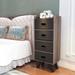 4 Drawer Fabric Dresser Storage Tower, 4-Tier Wide Drawer Dresser, Fabric Storage Tower with Handrail and Removable Drawers