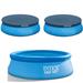 Intex 8ft Above Ground Swimming Pool Cover(2) & 8ft Inflatable Top Round Pool - 22.4