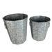 Zinc Planters - Set of 2 - 11.81" W x 13.78" H