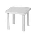 Resol 2x White 47cm x 47cm Andorra Garden Patio Side Table - Small Plastic Outdoor Bistro & Coffee Children's & Toddler Picnic Furniture - UV Resistant Outdoor Furniture