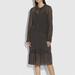 Coach Dresses | New! Coach Dot Georgette Pleated Dress | Color: Brown/Cream | Size: 2