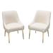 Set Of (2) Quinn Dining Chairs W/Vertical Outside Pleat Detail | 33.88 H x 23 W x 22.75 D in | Wayfair QUINNDCCM2PK