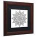 Trademark Fine Art 'Sunny Day Mandala' Framed Graphic Art Print on Canvas Canvas, Wood in Black/White | 11 H x 11 W x 0.5 D in | Wayfair