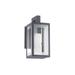 Modern Forms Cambridge Black Integrated LED Outdoor Wall Lantern Aluminum/Glass/Metal in Black/Gray | 11 H x 6.75 D in | Wayfair WS-W24211-BK