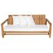 OASIQ Limited Teak Patio Daybed w/ Cushions Wood/Natural Hardwoods/Sunbrella® Fabric Included in Brown | 23.63 H x 76.25 W x 35.5 D in | Wayfair