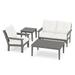 POLYWOOD® Vineyard 4-Piece Deep Seating Set Plastic in Gray | Outdoor Furniture | Wayfair PWS352-2-GY152939