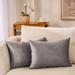 Everly Quinn Set Of 2 Throw Pillow Velvet Cushion Covers Velvet in Gray | 14 H x 20 W x 1 D in | Wayfair 054B1D372DF04B368EC09255A69BF785