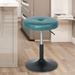 Latitude Run® Aderito 23.2" Tall Stainless Steel Vanity Stool Faux Leather/Upholstered/Leather in Green/Gray/Blue | Wayfair