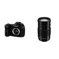 Panasonic DC-G9EG-K Lumix G Systemkamera (20 MP, 4K/6K, Dual I.S, OLED-Sucher, WiFi, Staub und Spritzwasserschutz, schwarz) & H-FSA100300E Lumix G Vario 100-300 mm/ F4.0-5.6 II/O.I.S. schwarz