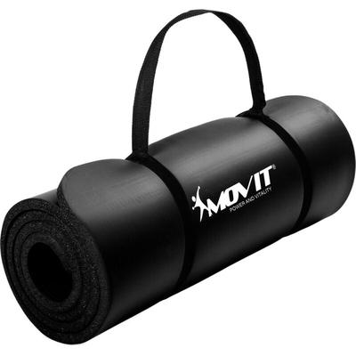 Movit® Yogamatte - 183x60 cm, 10 mm Dicke, Rutschfest, Faltbar, Hautfreundlich, mit Gummiband, NBR,