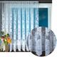 Arsvita - Gardine Jacquard Universalband Spitzenoptik Vorhang Blumenmuster weiß, Auswahl: 500 x 175