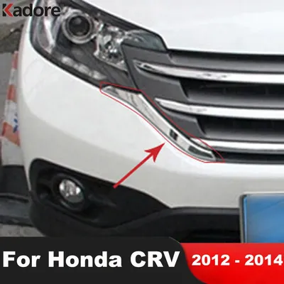 For Honda CRV 2012 2013 2014 ABS Chrome Front Grills Decorative Cover Frame Trim Grilles Decoration