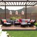 Palisades 8 Piece Sunbrella Outdoor Patio Seating Set