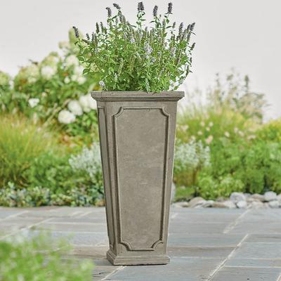 Greenwich Tapered Planter Pots - Aged Charcoal - Grandin Road