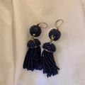 J. Crew Jewelry | J.Crew Beaded Navy Earrings | Color: Blue | Size: Os