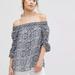 Anthropologie Tops | Greylin Anthropologie Jessalyn Off Shoulder Top | Color: Blue | Size: Xs