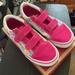 Vans Shoes | Girls Pink Suede Old School Vans! “(Rainbow Vans) | Color: Pink/Yellow | Size: 13.5g