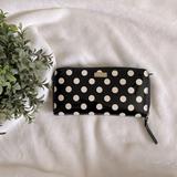 Kate Spade Bags | Kate Spade Polka Dot Zip-Around Wallet | Color: Black/White | Size: Os