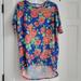 Lularoe Tops | Lularoe Xxs Irma Tunic | Color: Blue/Orange | Size: Xxs