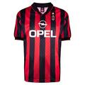 Score Draw AC Milan 1996 Retro Football Shirt Red/Black Medium