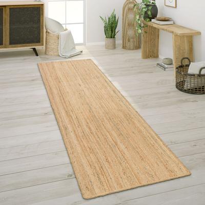 Paco Home Teppich Wohnzimmer Naturfaser Jute Handgearbeitet Abstraktes Modernes Muster 60x100 cm, Image