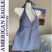 American Eagle Outfitters Tops | Adorable Halter Top American Eagle | Color: Blue | Size: Xl