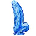 ISEX iSex Blue Huge High Stimulation Dildo, Black