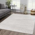 Tigris TGS-2318 2'7" x 12' Farmhouse,Contemporary Ivory/Gray Runner - Hauteloom