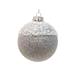 Northlight Seasonal 4" Silver & White Beaded Glass Christmas Ornament Glass in Gray/Yellow | 4 H x 4 W x 4 D in | Wayfair NORTHLIGHT TR92599