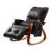 Latitude Run® Leather Match Reclining Massage Chair Faux Leather/Leather Match in Brown | 35.43 H x 33.07 W x 25.59 D in | Wayfair