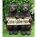 Loon Peak® Audwin Come Gather Here Bears on Park Statue Resin/Plastic in Black/Brown | 21.25 H x 21 W x 11.5 D in | Wayfair