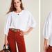 Anthropologie Tops | (Nwt) Velvet By Anthropologie Margot 100% Cotton Knit Top In White | Sz Xs | Color: White | Size: Xs
