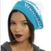 Disney Accessories | Hot Topic Disney Alice In Wonderland Aqua/Cerulean Blue And White Pom Pom Beret | Color: Blue/White | Size: Os