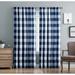 Everyday Buffalo Plaid Drapes by Truly Soft in Navy Blue