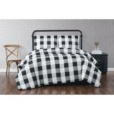 Everyday Buffalo Plaid Duvet Cover Set by Truly Soft in Black (Size KING)