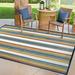 84 x 63 x 0.35 in Indoor Area Rug - Bayou Breeze Floraville Striped Area Rug in Multicolor Polypropylene | 84 H x 63 W x 0.35 D in | Wayfair