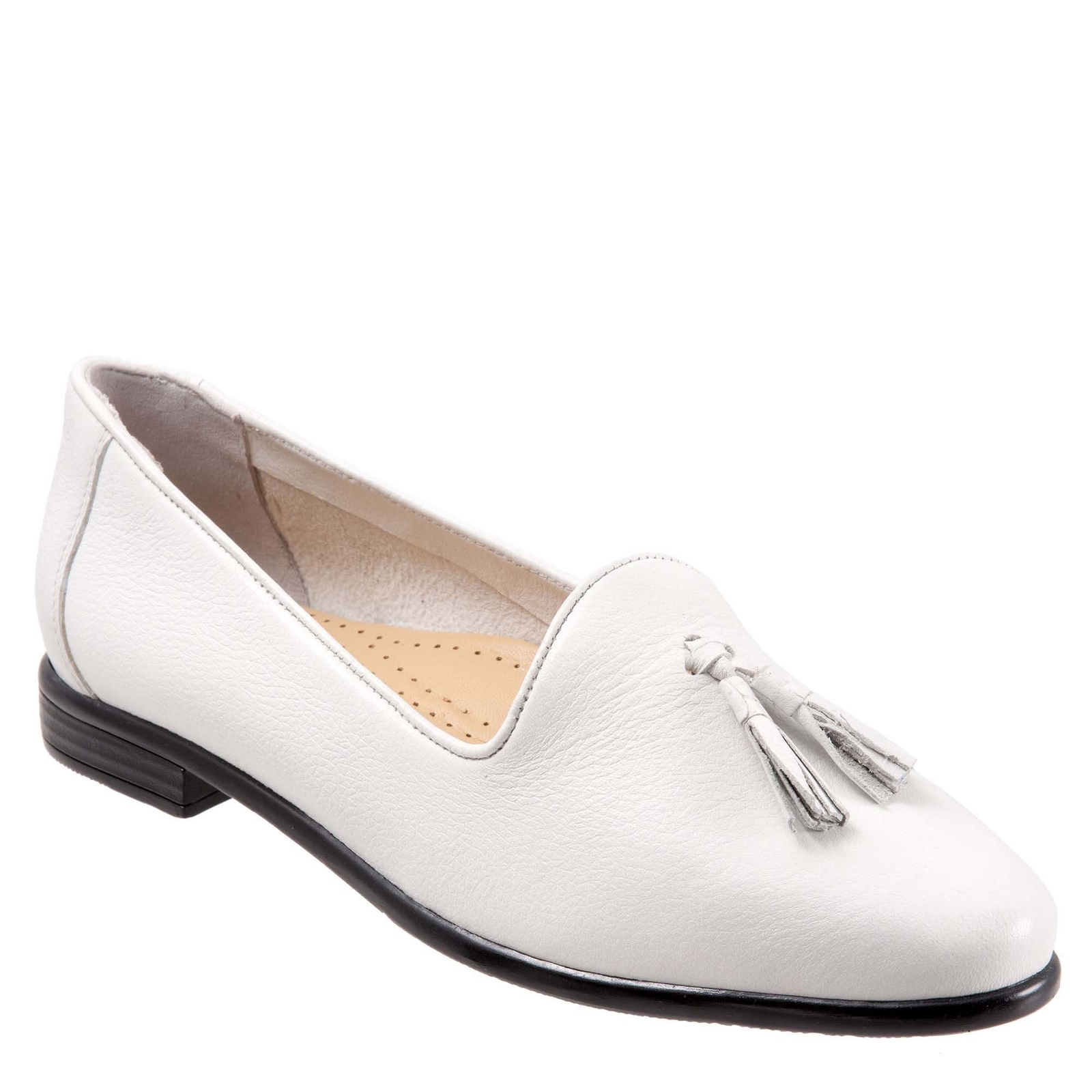 Trotters Liz Tassel - Womens 12 White Slip On W
